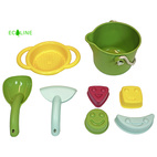 Ecoline Bucket set with sand molds Happy Faces